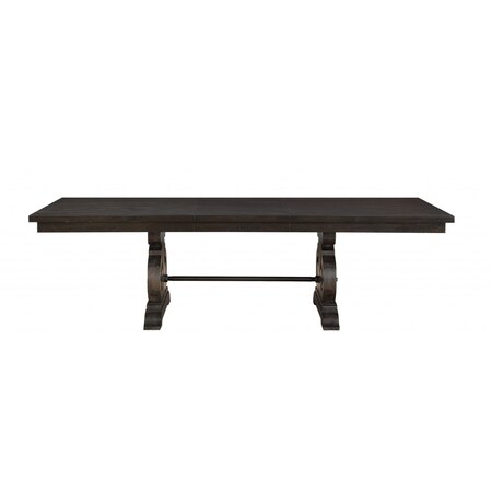 Homeroots 104" Brown Solid Wood Trestle Base Dining Table 347314