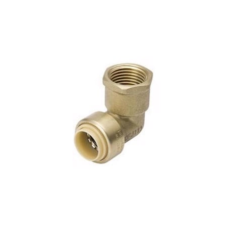 B&K Proline Push to Connect 1/2 in. PTC X 1/2 in. D FPT Brass Elbow Adapter 6631-303