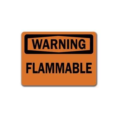 Signmission Safety Sign, 14 in Height, Plastic, Flammable WS-Flammable