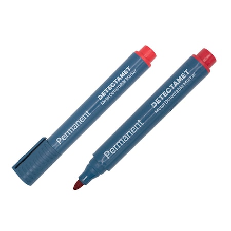 Detectamet Metal Detectable Permanent Marker, Red Color Family, 10 PK 146-A06-P03-A07