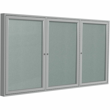 Ghent Enclosed Vinyl Bulletin Board 36x72", Satin PA33672VX-193