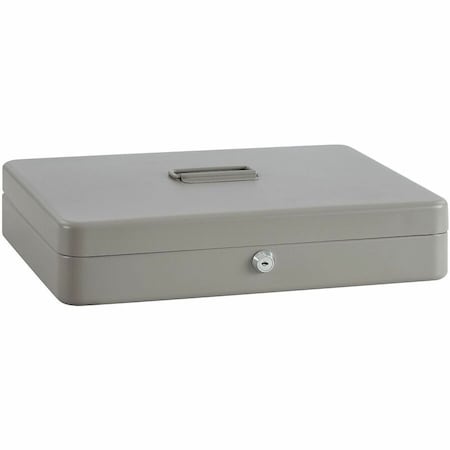 Sparco CashBox, Gray, Steel, 2inH, 10-1/2inW 842PE2