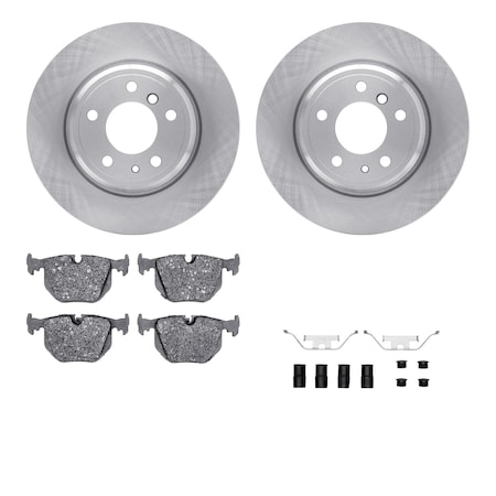 Dynamic Friction Co DFC Rotors with EURO 5000 Ceramic Brake Pads includes Hardware 6612-31123