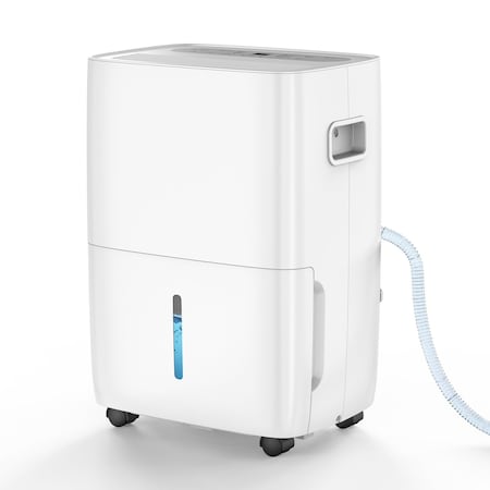 Edendirect 35 pt 250 sq ft Quiet Dehumidifier White with Bucket for Home Basement Auto Defrost 24H Timer ZR-D025B-35PT3