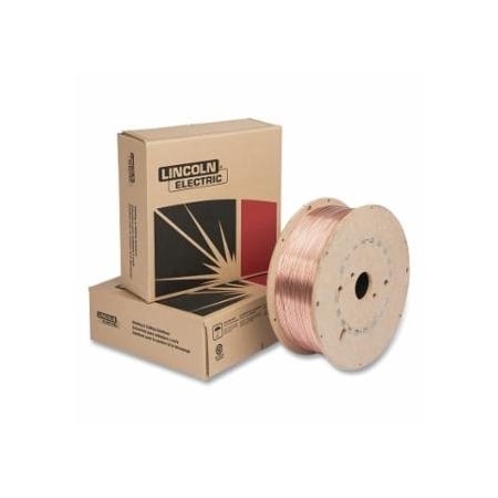 Lincoln Electric SuperArc L-56 MIG Wire, 0.052 in dia, 60 lb Fiber Spool, Copper Coated Mild Steel, 60PK 897-ED021279