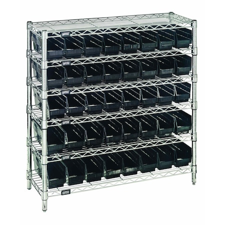 Quantum Storage Systems WIRE SHELVING UNIT W/40 CONDUCTIVE BINS WR6-36-1236-101CO