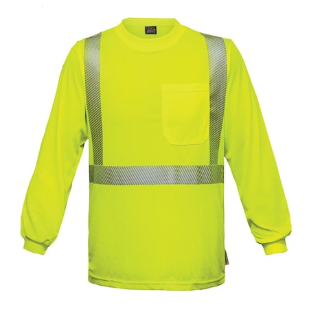 Reflective Apparel ANSI Type R Class 2 Long Sleeve T-Shirt with 3M Scotchlite Comfort Trim 202CT-LM-6X