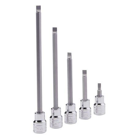 Genius Tools 1/2in Dr. 2.5 x 16.0mm Slotted Bit Socket 110mmL 444+1596