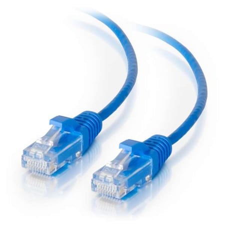 Fasttrack 6 in. Cat5e Snagless Unshielded UTP Slim Ethernet Network Patch Cable, Blue FA987401