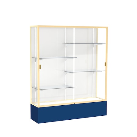 Ghent Spirit Floor Display Case 60x72x16, White, Champange 375WB-GD-NY