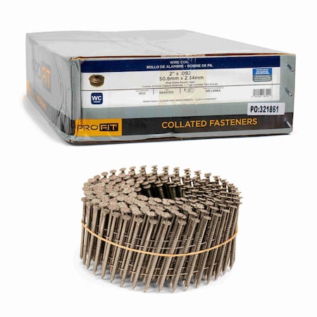 Camo 2" x .092, WIRE COIL RS 316SS 15 DEG 1.8M, 1800PK 0640131S