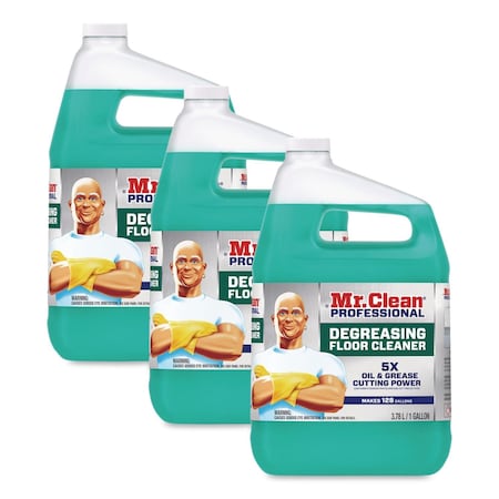 Mr. Clean Pro Degreasing Floor Cleaner, 1 gal Bottle, 3PK 80841125