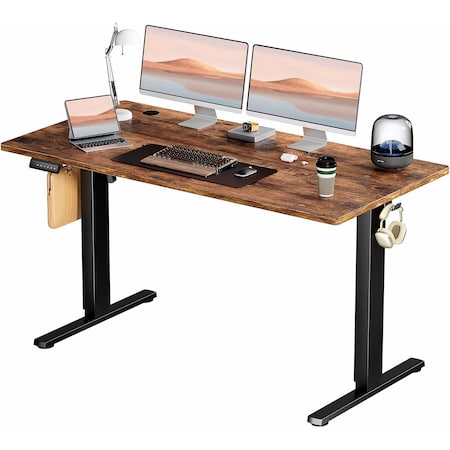Simple Deluxe Electric Standing Desk, Standing Desk Adjustable Height, 24x55 Inches Sit Stand up Desk, Ergonomic 3A88TDESKP5524V3BRN