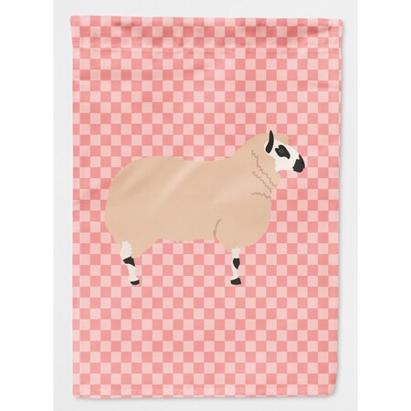 Carolines Treasures Kerry Hill Sheep Pink Check Garden Flag Size BB7979GF