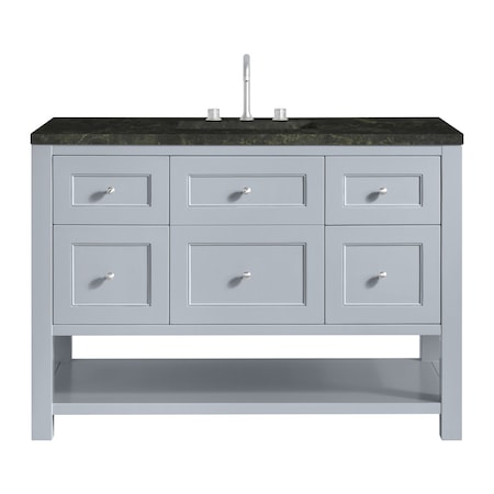 James Martin Vanities Breckenridge 48" Single Vanity, Serenity Blue, w/ 3 CM Phantome Eclos Top 330-V48-SRB-3PHT