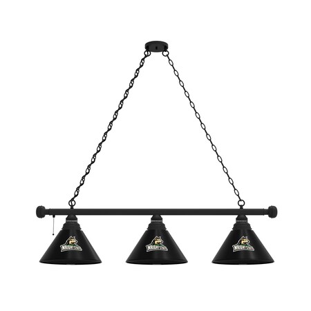 Holland Bar Stool Co Wright State 3 Shade Billiard Light, Black Fixture BL3BKWrtStU
