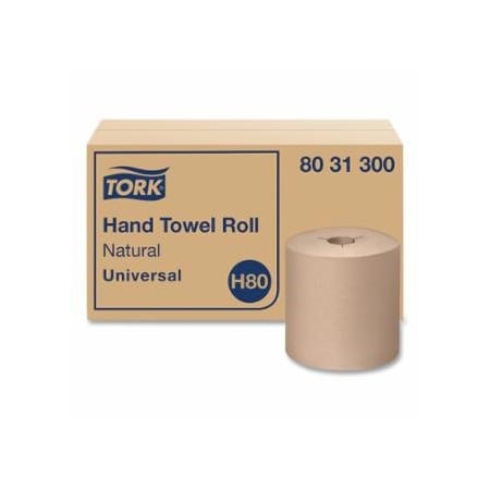 Nsi Tork ROLL PAPER TOWEL, H80, NATURAL, 8X800, 6PK 863-8031300
