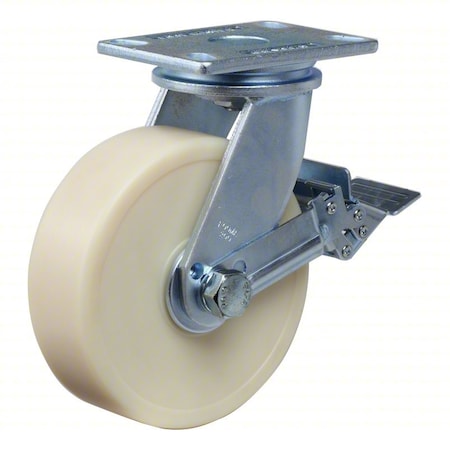 Foot Master Plate Caster, Swivel, Nylon, 257mm H GF-200BSFMCDFRN