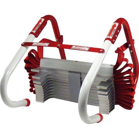 Kidde Emergency Escape Ladder, Window Mount, 3 Stories, Steel, 25 ft Length, 1000 lb Load Capacity 468094