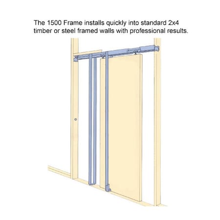 Vdomdoors Double Pocket Interior Door, 36" x 80", White MELA7001DP-WS-36