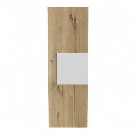 Homeroots Light Oak and White Multi Purpose Vertical Hanging Cabinet 473309