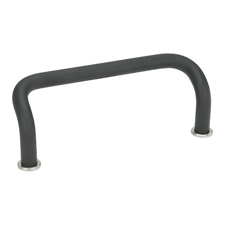 J.W. Winco Pull Handle, Black, Steel, 4 1/8 in L 425.1-10-120-SW