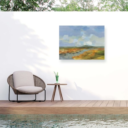 Trademark Fine Art Outdoor Canvas Art Silvia Vassileva 'Meanders' Wall Art for Patios, or Gardens WAP32320-OC2432WR