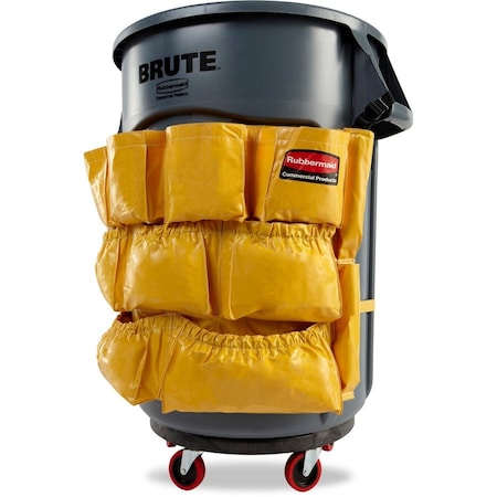 Rubbermaid Commercial Brute Utility Container Caddy Bag, Yellow RCP264200YW