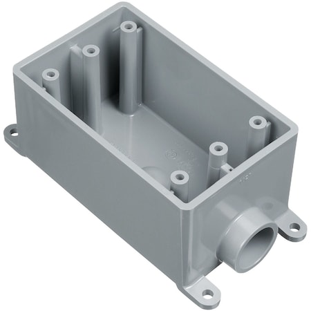 Carlon 1-Gang PVC Molded Rigid Non-Metallic Dead-End Termination Wall Box 1'' Outlet E980FFNCTN