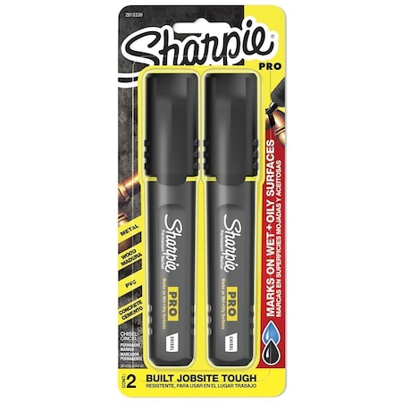 Sharpie 2018330 Permanent Marker, Black Lead/Tip, Includes: (2) Permanent Markers 2087095