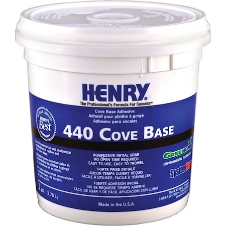 Henry Cove Base Adhesive, Beige, 1 gal, Pail 12111
