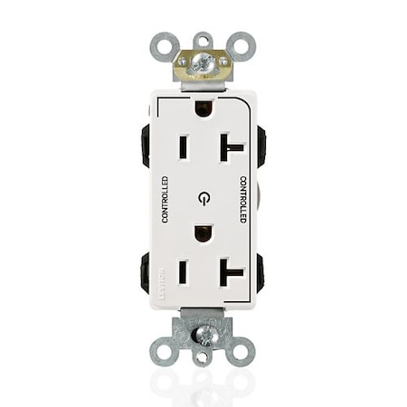 Leviton PlugsandReceptacles, 20A, 125VAC, Wht, Nylon M1636-2SW