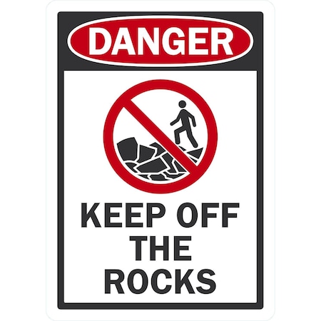 Lyle Keep Off The Rocks, 10x14, Non-Reflective, White G-1396-PL_10x14