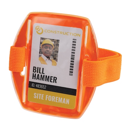 Ergodyne Badge ID Holder, Arm Band, Orange 3386