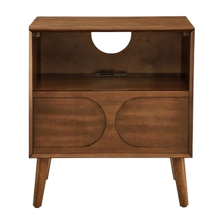 Homeroots 23" Brown Wood Accent Cabinet 691684