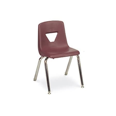 Virco 2000 Series 14" Classroom Chair, Kindergarten - 2nd Grade with Nylon Glides - Navy Seat 2014