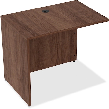 Lorell Desk Return Return, 24" D X 29-1/2" H, 35" W X 3mm PVC (Edge), Metal, Walnut LLR34400