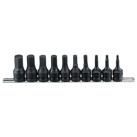 Genius Tools 10 Pc. 1/2: Dr. SAE Hex Head Driver Set TH-410S