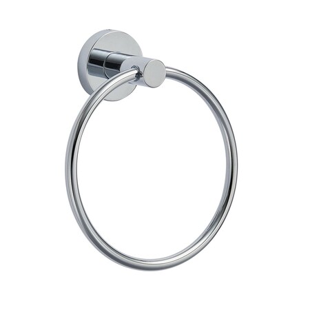 Geo Contemporary Metal Circle Towel Ring Polished Chrome Finish GBA-GBCTR-PC