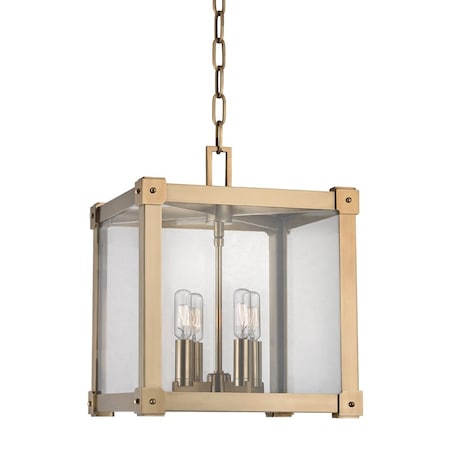 Hudson Valley Lighting Forsyth 4 Light Lantern 12.25 In. Aged Brass 8612-AGB