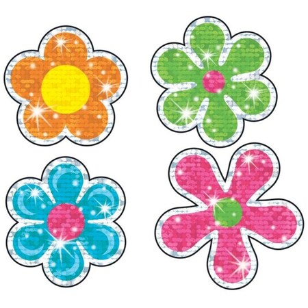 Trend Enterprises Flower Power Sparkle Stickers®-Large, PK480 T63308