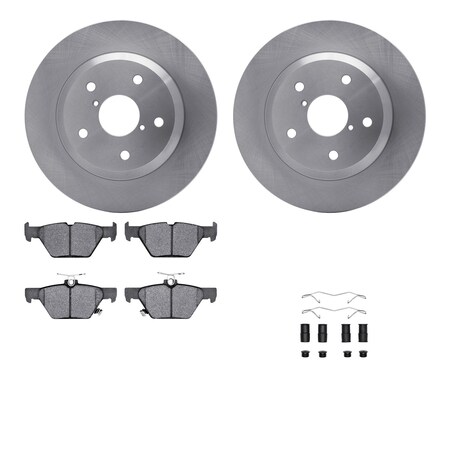 Dynamic Friction Co DFC Brake Rotor with 5000 Brake Pads and Hardware Kit 6512-13234