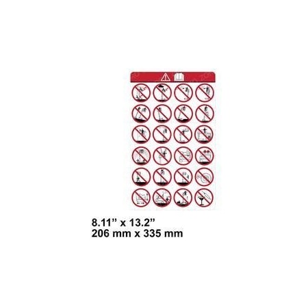 Skyjack REPLACEMENT LABEL- VL- WARNING HAZARD- MAS 159501