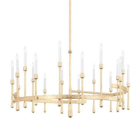 Hudson Valley Lighting Hathaway 18 Light Chandelier 52 In. Vintage Gold Leaf 2252-VGL