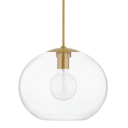 Mitzi Margot 1 Light Pendant 18.25 In. Aged Brass H270701XL-AGB