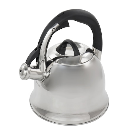 Mr. Coffee Coffield 1.8 Quart Stainless Steel Whistling Tea Kettle with Bakelite Handles 128619.01