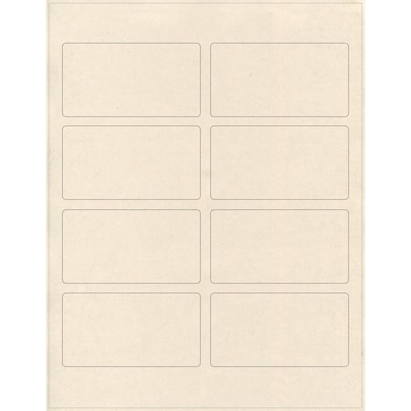 Elevate Packaging 3.75 x 2 in. Compostable Rectangle Labels, Blank Layflat Sheets, Sugarcane, 25PK LC1712