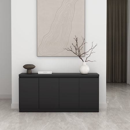 Manhattan Comfort Griffin 62in Sideboard in Onyx SB1006-BK