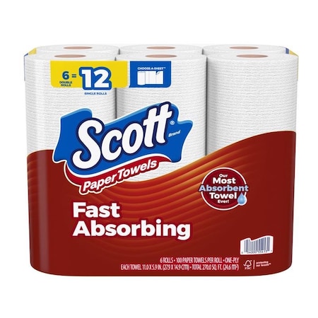 Scott PAPER TOWELS WHT, 6PK 55413