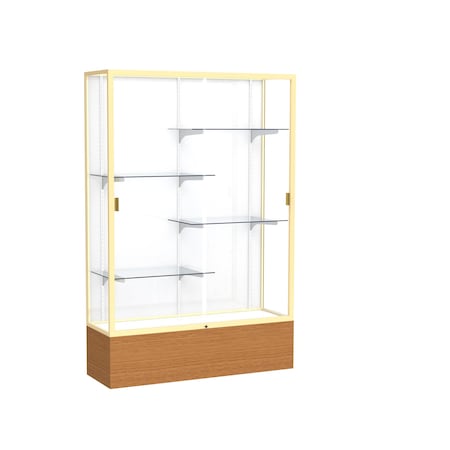 Ghent Floor Display Case 48x72x16, White, Champange 2074WB-GD-MK